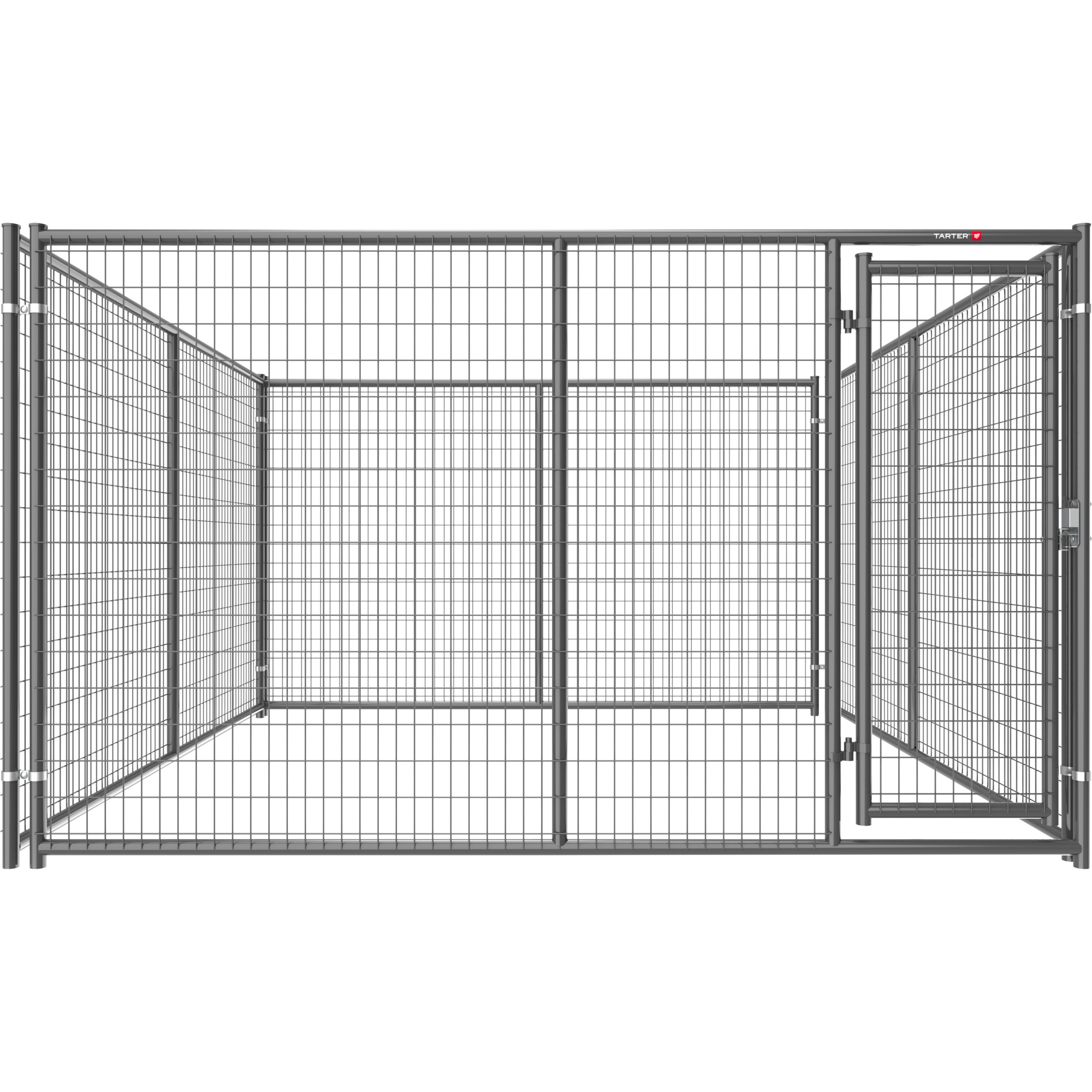 Tarter Elite Steel Kennel — 72in. x 120in. x 120in., 19-Ga. Frame, 8-Ga. Wire, Galvanized, Lockable Door, Model# DKHDG